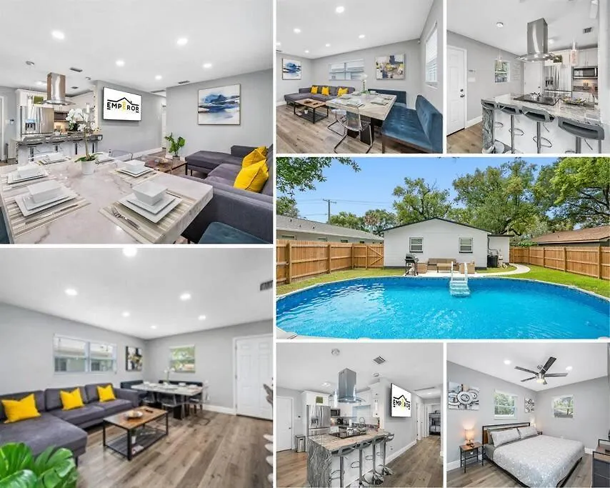 Contemporary & Fully Updated Heated Pool Home Tampa